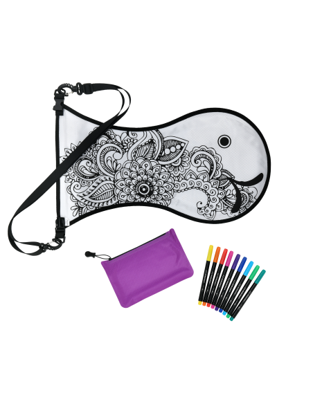 Wickelfisch (S) – Mandala, blanc – multicolore