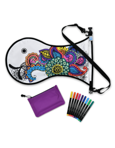 Wickelfisch (S) – Mandala, blanc – multicolore