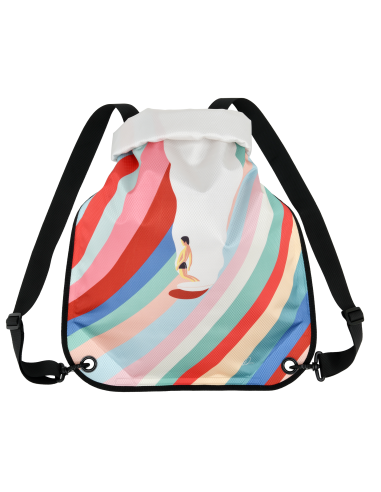 Swim Backpack (M) – Surfer (Collab Fabian Lavater) – multicolor