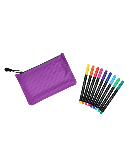 Wickelfisch (S) – Mandala "Jellyfish" con Scrap2bag + 9 pastelli – multicolor