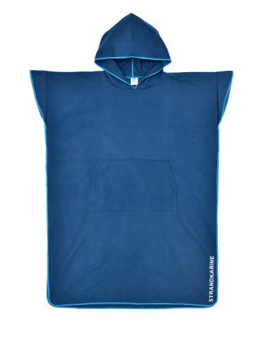 Poncho (L) – avec capuche – bleu